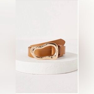 Anthropologie structural buckle belt